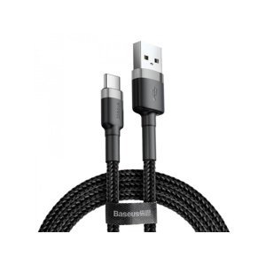 Datový kabel Baseus Cafule Cable USB for Type-C 3A 0.5M, šedá/černá
