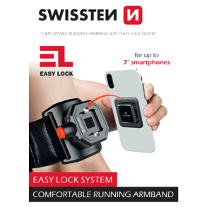 Držák Swissten Easy Lock Armband, černá