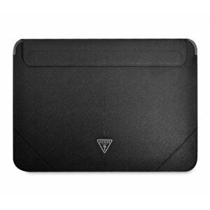 Pouzdro Guess Saffiano Triangle Metal Logo Computer Sleeve 16", černá