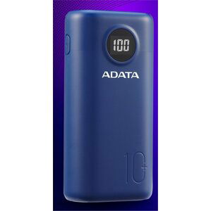 ADATA P10000QCD Power Bank 10000mAh, modrá