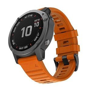 Silikonový řemínek outdoor RhinoTech pro Garmin QuickFit 26 mm, oranžová