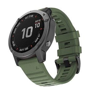 Silikonový řemínek outdoor RhinoTech pro Garmin QuickFit 26 mm, tmavě zelená