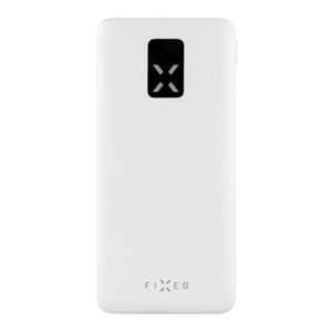 Powerbank FIXED Zen 10 s LCD displejem a výstupem PD 20W 10 000 mAh, bílá