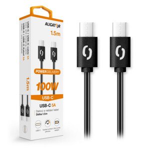 Datový kabel ALIGATOR POWER 100W, USB-C/USB-C, černá