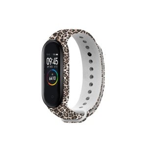 Silikonový řemínek Rhinotech Strap pro Xiaomi Mi Band 3/4, motiv gepard