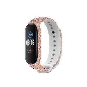 Silikonový řemínek Rhinotech Strap pro Xiaomi Mi Band 5, motiv karneval