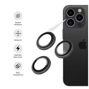 Ochranná skla čoček fotoaparátů FIXED Camera Glass pro Apple iPhone SE 4, stříbrná