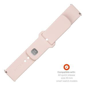 Set silikonových řemínků FIXED Silicone Sporty Strap s Quick Release 20mm pro smartwatch, růžová