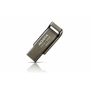 Flash disk ADATA UV131 64GB, USB 3.0, šedá-chromová