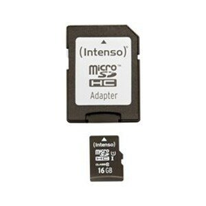 Paměťová karta Intenso 16GB micro SDHC Premium, class 10, UHS-I + adaptér