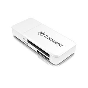 Transcend RDF5 USB 3.0 čtečka paměťových karet SDHC (UHS-I)/SDXC (UHS-I)/microSDHC (UHS-I)/microSDXC (UHS-I), bílá