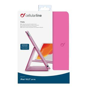 CellularLine FOLIO pouzdro flip pro Apple iPad 10.2" 2019, růžové