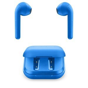 Bezdrátová sluchátka Cellularline Java s dobíjecím pouzdrem modrá