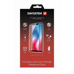 Tvrzené sklo Swissten Full Glue, Color Frame, Case Friendly pro Apple iPhone XR, černá