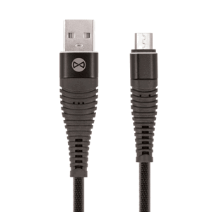 Datový kabel Forever micro USB 1m 2A shark textilní, černá