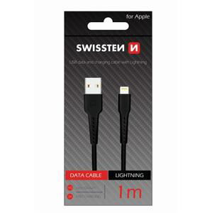Datový kabel Swissten USB / Lightning 1m, černá