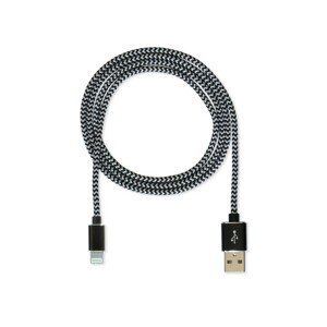 Datový kabel CUBE1 nylon USB > Lightning, 2m, černá