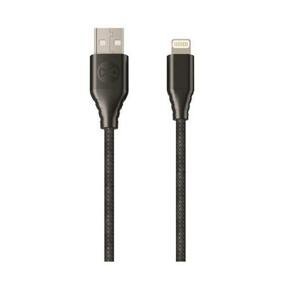 Datový kabel Forever Core Lightning MFI 1,5m 2,4A textilní, černá
