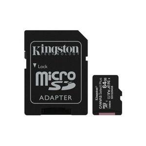Paměťová karta Kingston Micro 64GB Class 10 UHS-I s adaptérem SD2