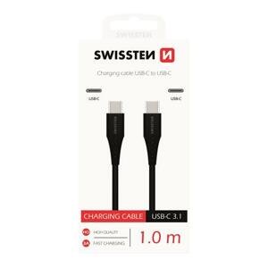 Datový kabel SWISSTEN USB-C / USB-C 1 m black