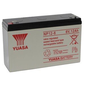 Staniční (záložní) baterie YUASA NP12-6,  12Ah, 6V