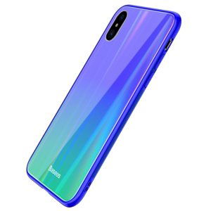 BASEUS LASER obal Apple iPhone X / XS modrý / zelený