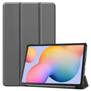 LEATHER zaklapovací obal Samsung Galaxy Tab S6 Lite / S6 Lite 2022 (P610 / T615) šedý