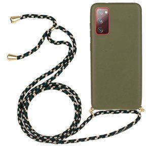 ROPE Kryt se šňůrkou Samsung Galaxy S20 FE tmavě zelený