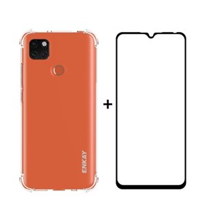 ENKAY Průhledný obal + 3D sklo Xiaomi Redmi 9C