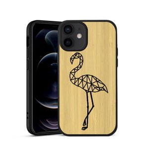 BAMBOO Dřevěný kryt Apple iPhone 12 Mini FLAMINGO (084)