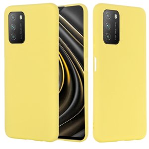 RUBBER Gumový kryt Xiaomi Poco M3 žlutý