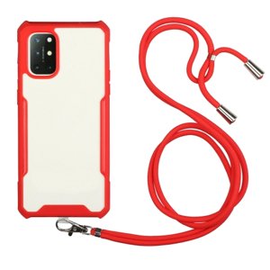 ROPE Průhledný kryt se šňůrkou Xiaomi Poco M3 červený