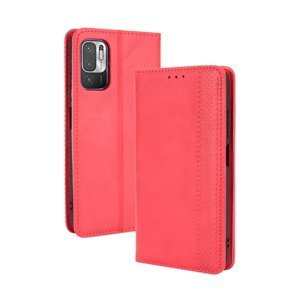 BUSINESS Peňaženkový kryt Xiaomi Redmi Note 10 5G / Poco M3 Pro červený