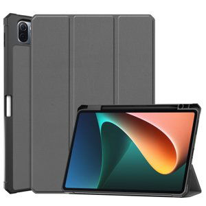 LEATHER zaklapovací obal Xiaomi Pad 5 / Xiaomi Pad 5 Pro šedý