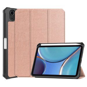 LEATHER zaklapovací obal Apple iPad mini 2021 zlatý