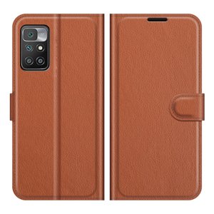 LITCHI Ochranný kryt Xiaomi Redmi 10 / Redmi 10 2022 hnědý