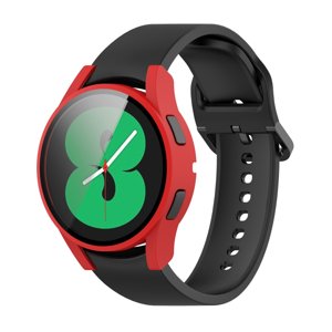 Ochranný kryt s tvrzeným sklem pro Samsung Galaxy Watch 4 40mm červený