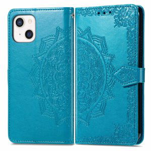 ART Peňaženkový kryt Apple iPhone 13 mini ORNAMENT modrý