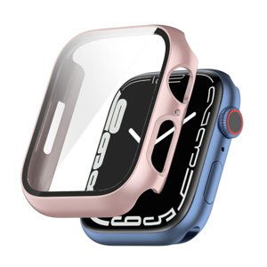 Plastový obal s ochranným sklem pro Apple Watch 9 / 8 / 7 (41mm) růžový