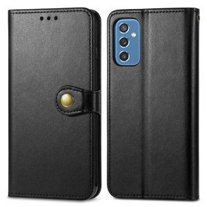 LEATHER BUCKLE Peněženkový obal Samsung Galaxy M52 5G černý