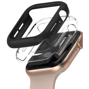 RINGKE SLIM 2x Ochranný obal Apple Watch 6/SE/5/4 44mm průhledný & černý