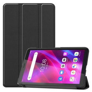 LEATHER Zaklápěcí obal pro Lenovo Tab M7 G3 (3. generace) černý