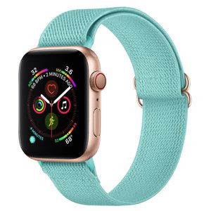 NYLON Řemínek Apple Watch 9 / 8 / 7 (41mm) / 6 / SE / 5 / 4 (40mm) / 3 / 2 / 1 (38mm) světle zelený