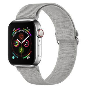 NYLON Řemínek Apple Watch 9 / 8 / 7 (41mm) / 6 / SE / 5 / 4 (40mm) / 3 / 2 / 1 (38mm) šedý