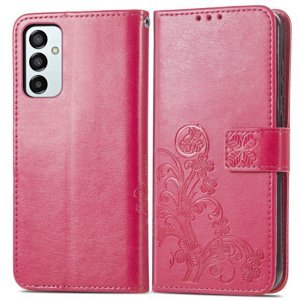 ART Peněženkový kryt Samsung Galaxy M23 5G FLOWERS tmavě růžový