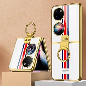 GKK GLASS Ochranný kryt s držákem Huawei P50 Pocket WHITE LIMITED