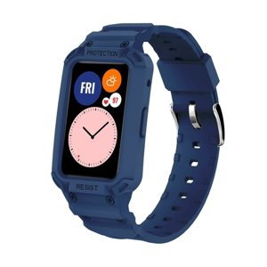 GLACIER Ochranné pouzdro s řemínkem Huawei Watch Fit / Honor Watch ES modré