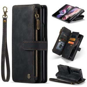 WALLET Ochranný kryt s peněženkou 2v1 pro Samsung Galaxy Z Fold4 5G černošedé