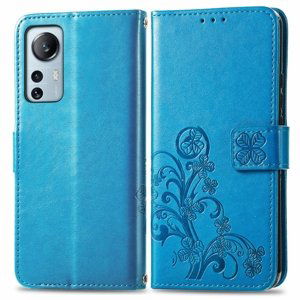 ART Peněženkový kryt Xiaomi 12 Lite FLOWERS modrý