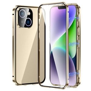 Magnetický kryt 360 pro Apple iPhone 14 Plus zlatý